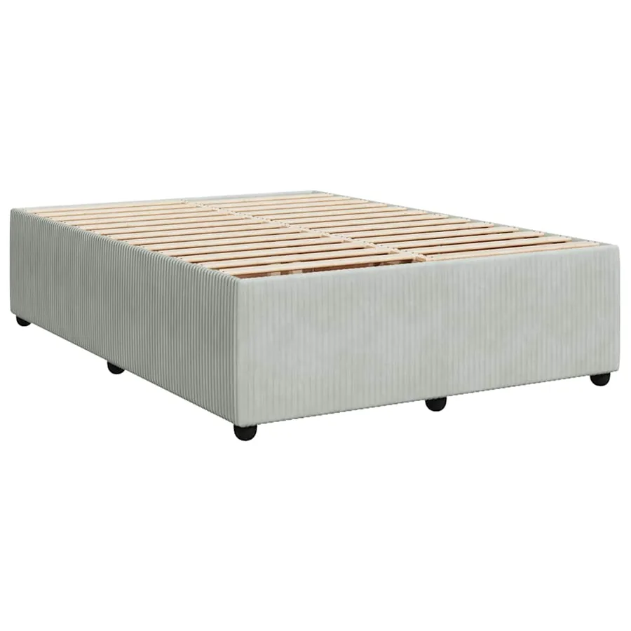 Sommier à lattes de lit et matelas Gris clair 160x200cm Velours - 10