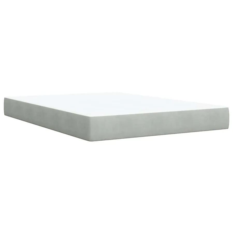 Sommier à lattes de lit et matelas Gris clair 160x200cm Velours - 11