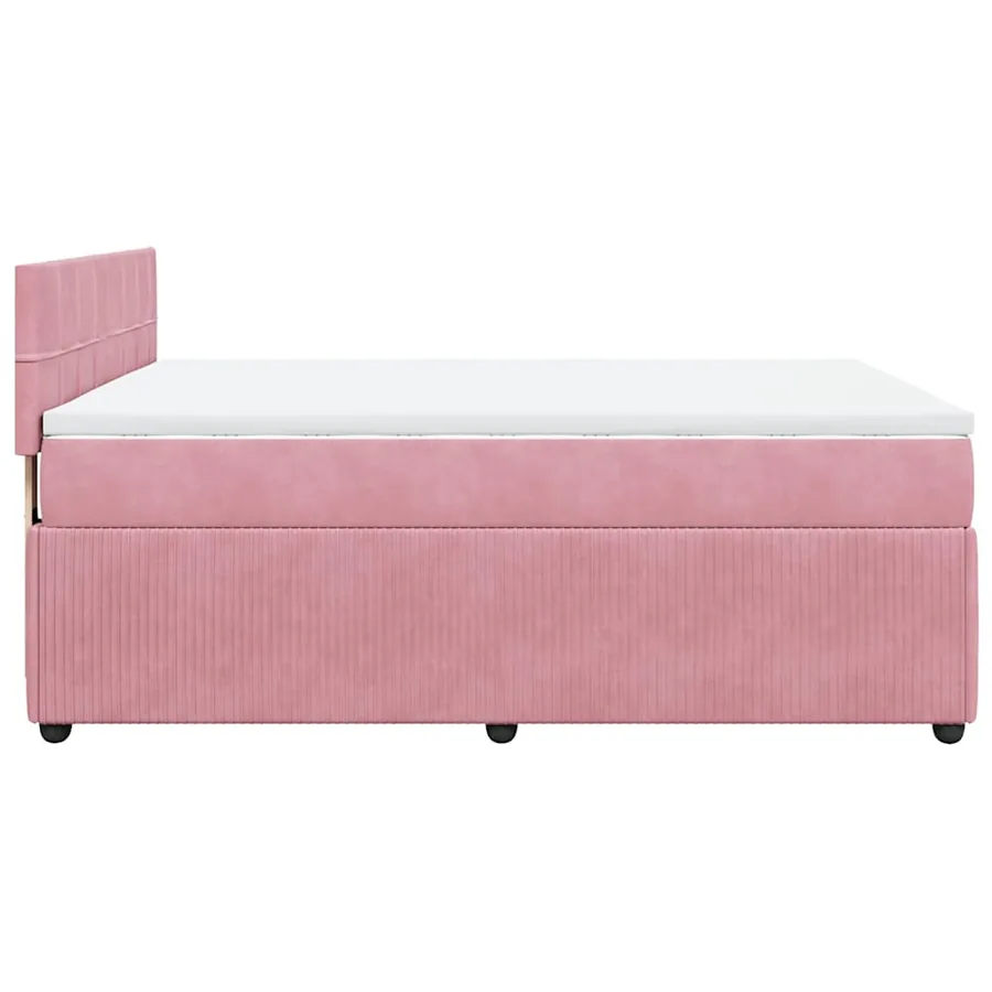Sommier à lattes de lit avec matelas Rose 160x200 cm Velours - 9