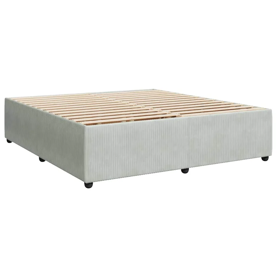 Sommier à lattes de lit et matelas Gris clair 180x200cm Velours - 10