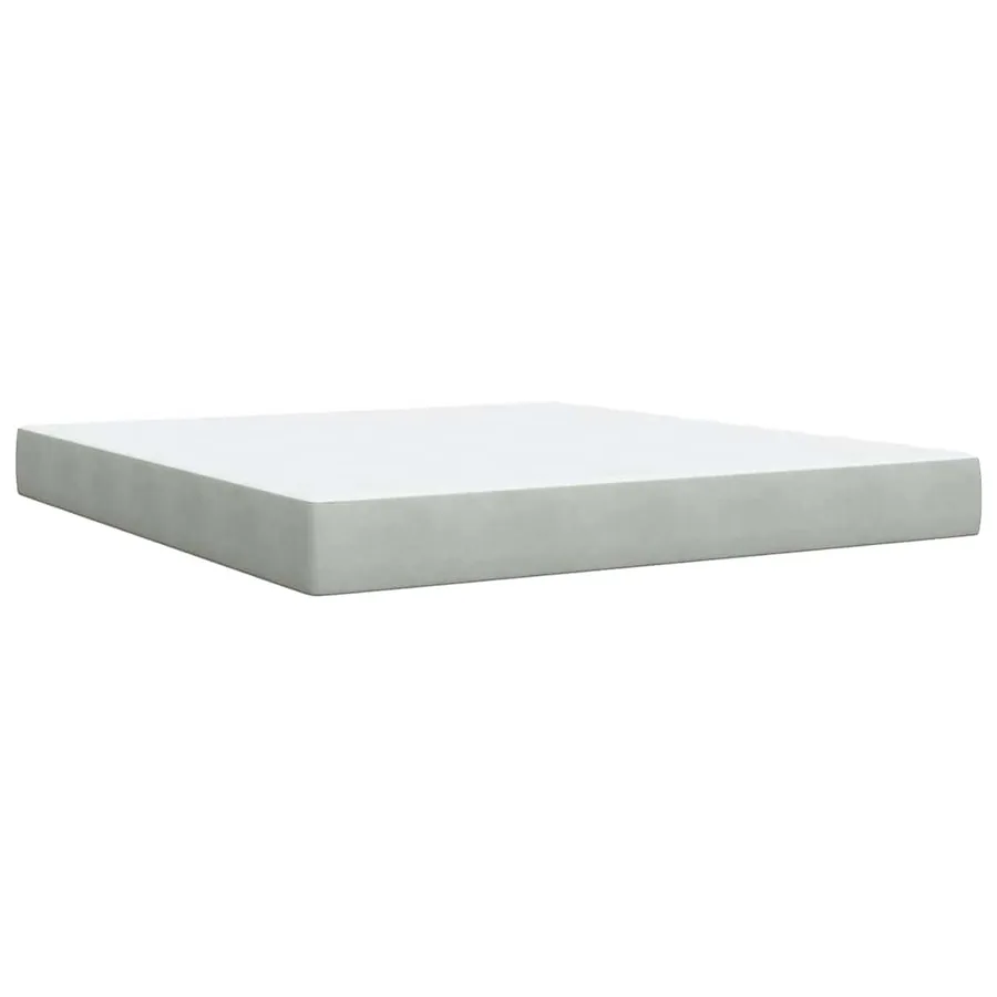 Sommier à lattes de lit et matelas Gris clair 180x200cm Velours - 11