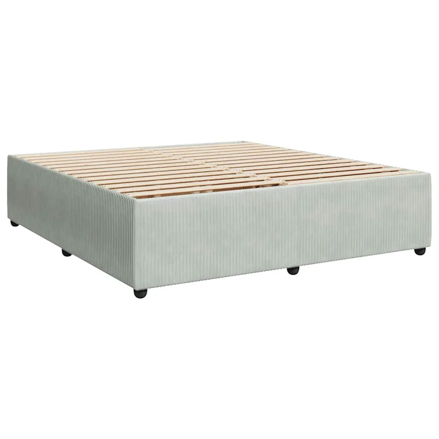 Sommier à lattes de lit et matelas Gris clair 180x200cm Velours - 10