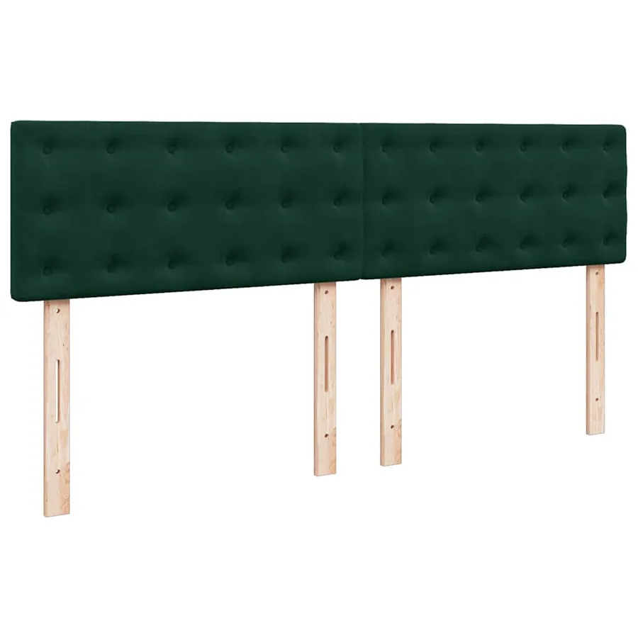 Sommier à lattes de lit et matelas Vert foncé 180x200cm Velours - 9