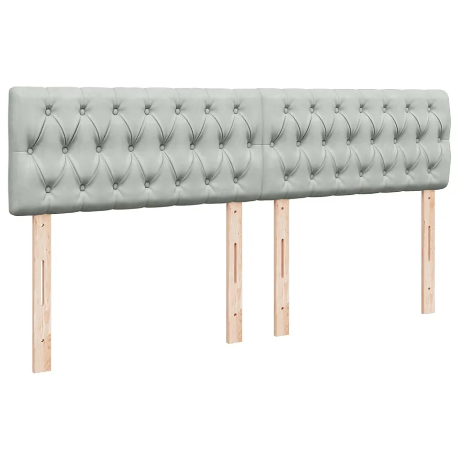 Sommier à lattes de lit et matelas Gris clair 200x200cm Velours - 5