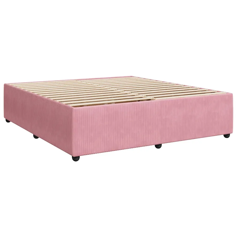 Sommier à lattes de lit avec matelas Rose 200x200 cm Velours - 10