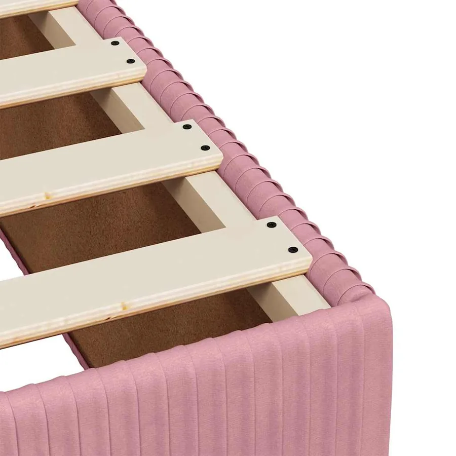 Sommier à lattes de lit avec matelas Rose 200x200 cm Velours - 13
