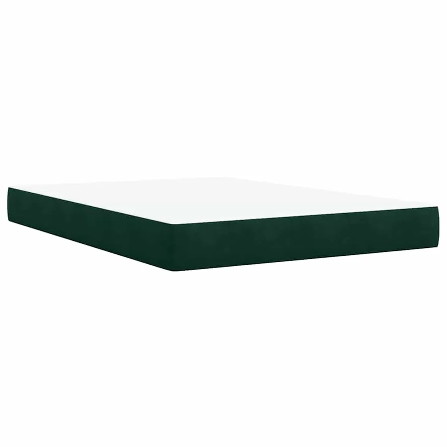 Sommier à lattes de lit et matelas Vert foncé 140x200cm Velours - 11