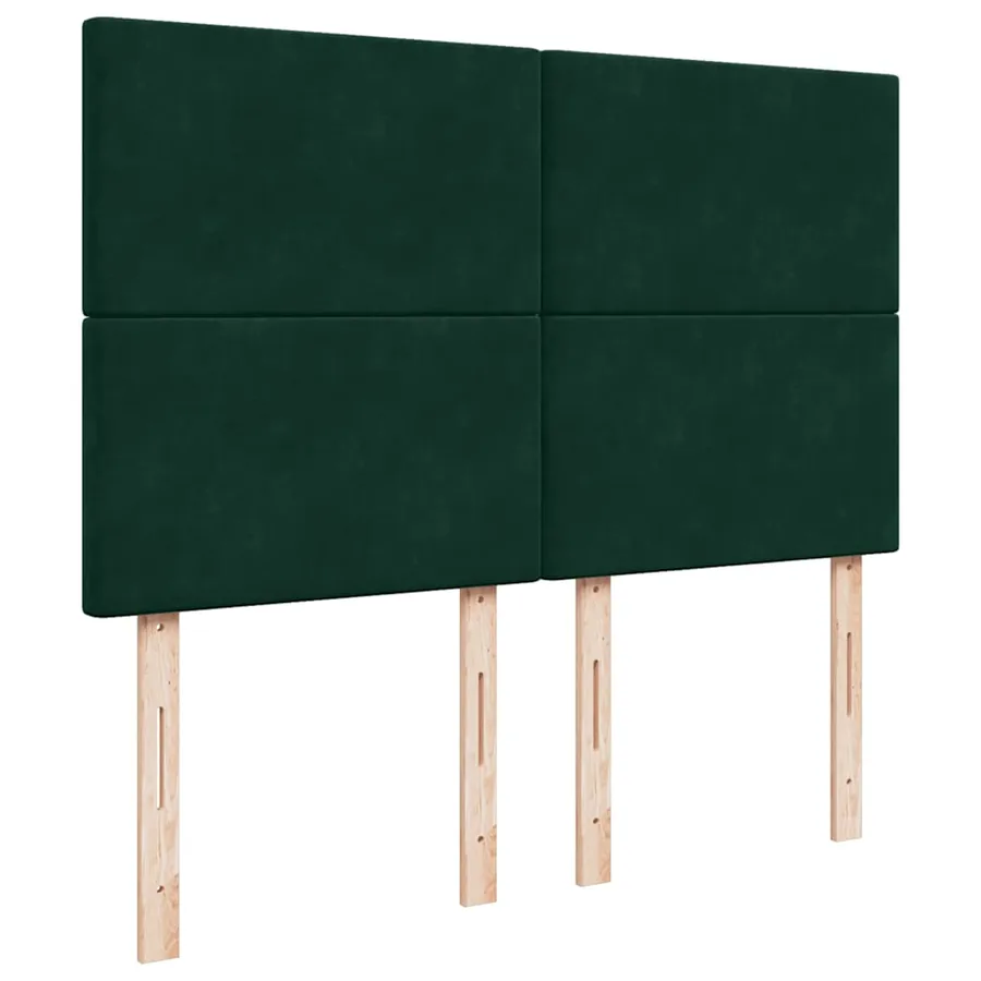 Sommier à lattes de lit et matelas Vert foncé 140x200cm Velours - 9