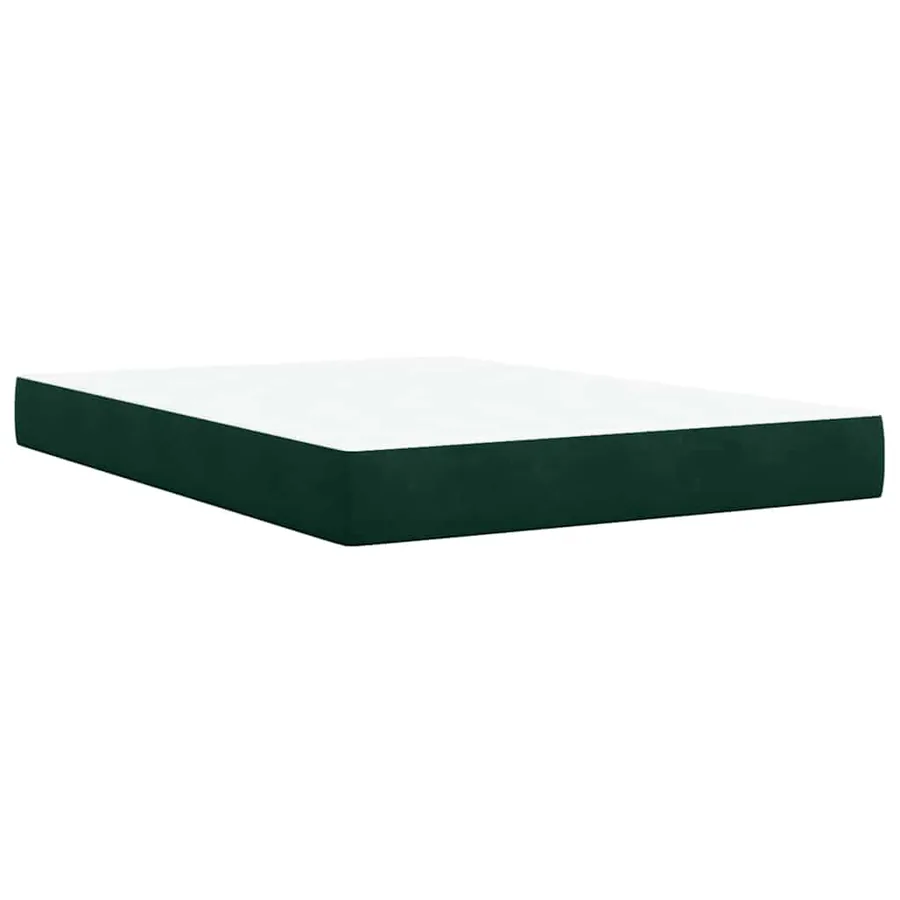 Sommier à lattes de lit et matelas Vert foncé 140x200cm Velours - 10