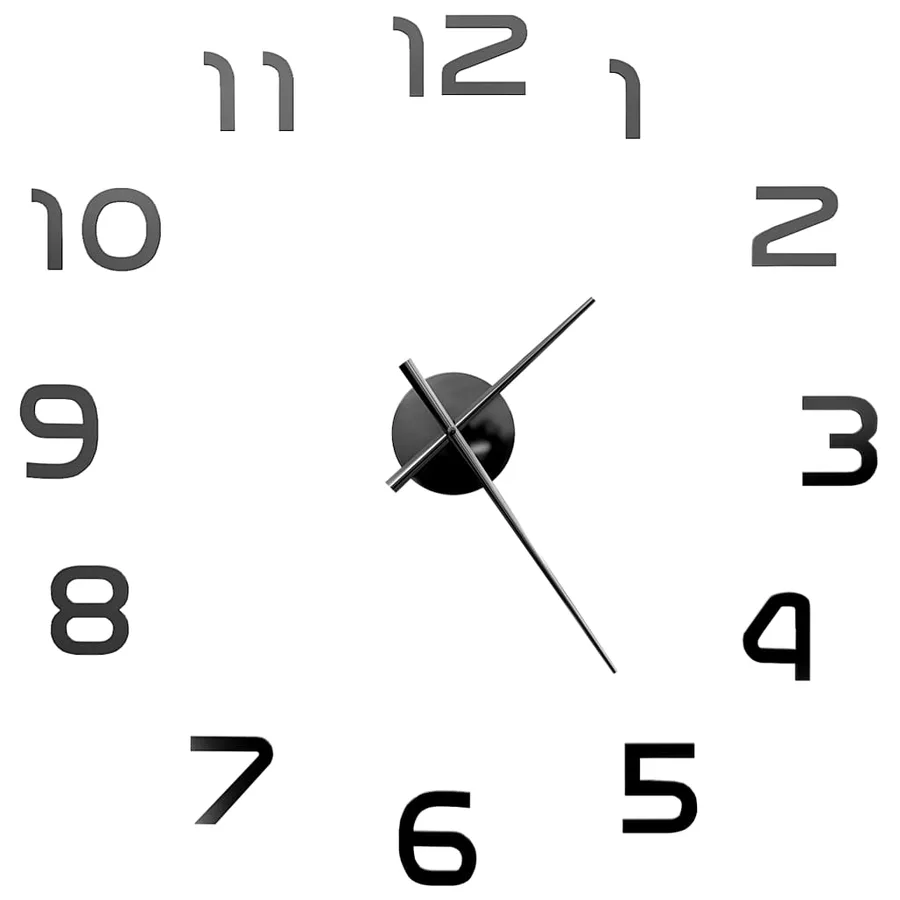 Horloge murale 3D Design moderne 100 cm XXL Noir - 3