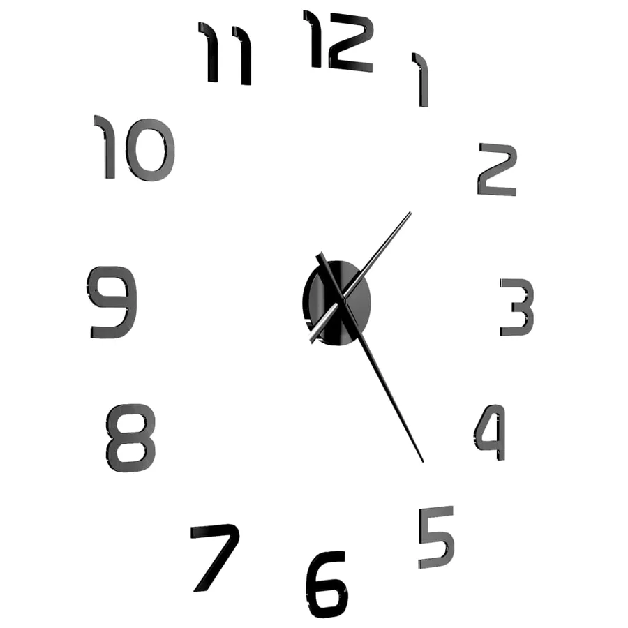 Horloge murale 3D Design moderne 100 cm XXL Noir - 4
