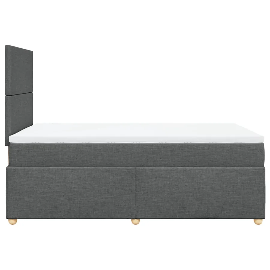 Sommier à lattes de lit avec matelas Gris foncé 120x200cm Tissu - 7