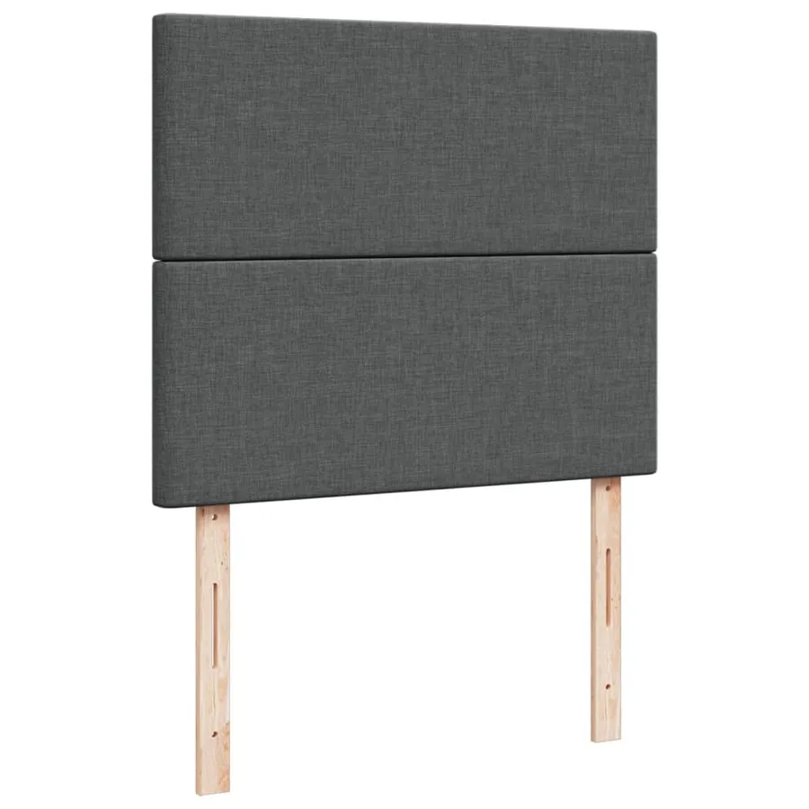 Sommier à lattes de lit avec matelas Gris foncé 120x200cm Tissu - 9