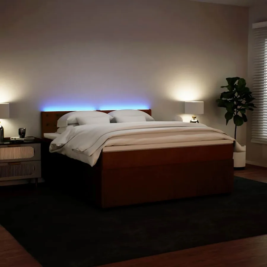 Sommier à lattes de lit avec matelas Rose 180x200 cm Velours - 5