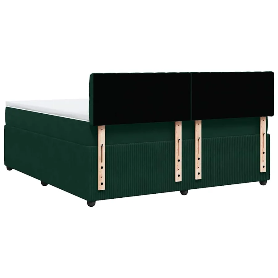 Sommier à lattes de lit et matelas Vert foncé 180x200cm Velours - 10