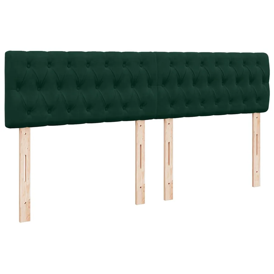 Sommier à lattes de lit et matelas Vert foncé 180x200cm Velours - 5