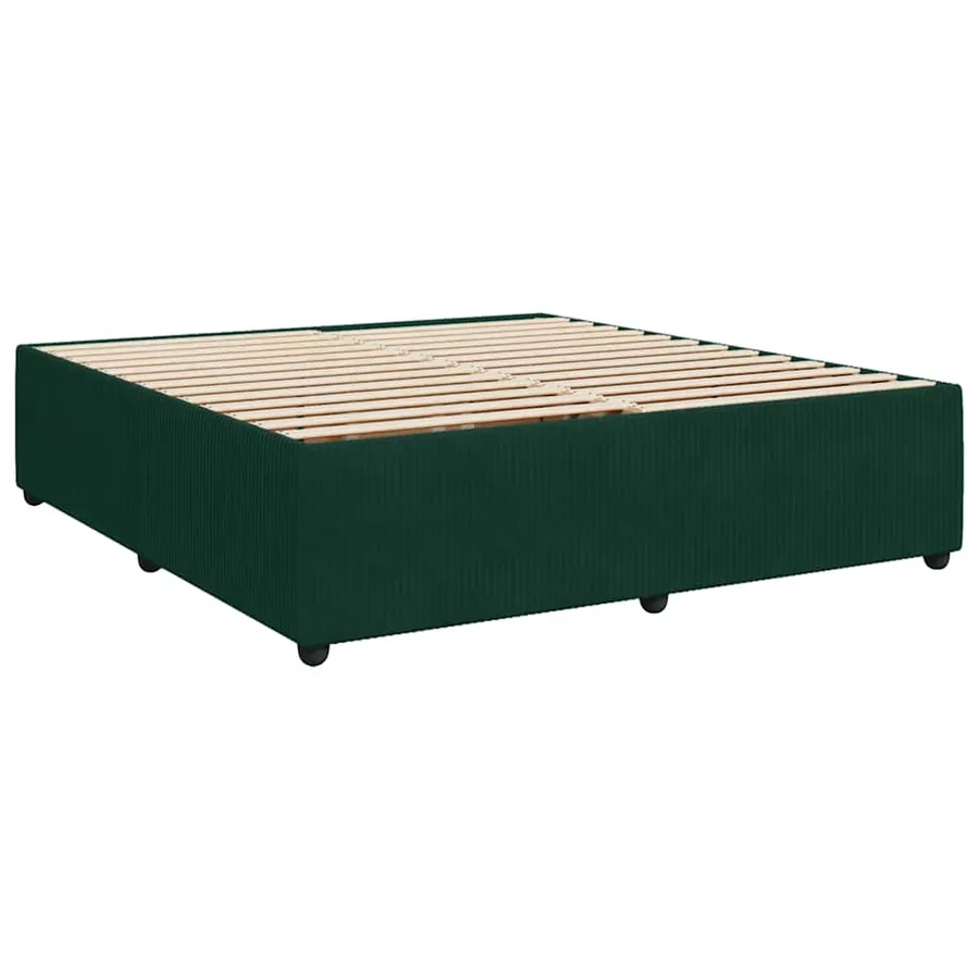 Sommier à lattes de lit et matelas Vert foncé 180x200cm Velours - 6