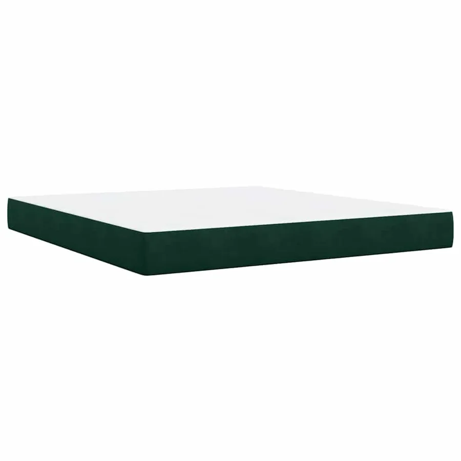 Sommier à lattes de lit et matelas Vert foncé 180x200cm Velours - 7