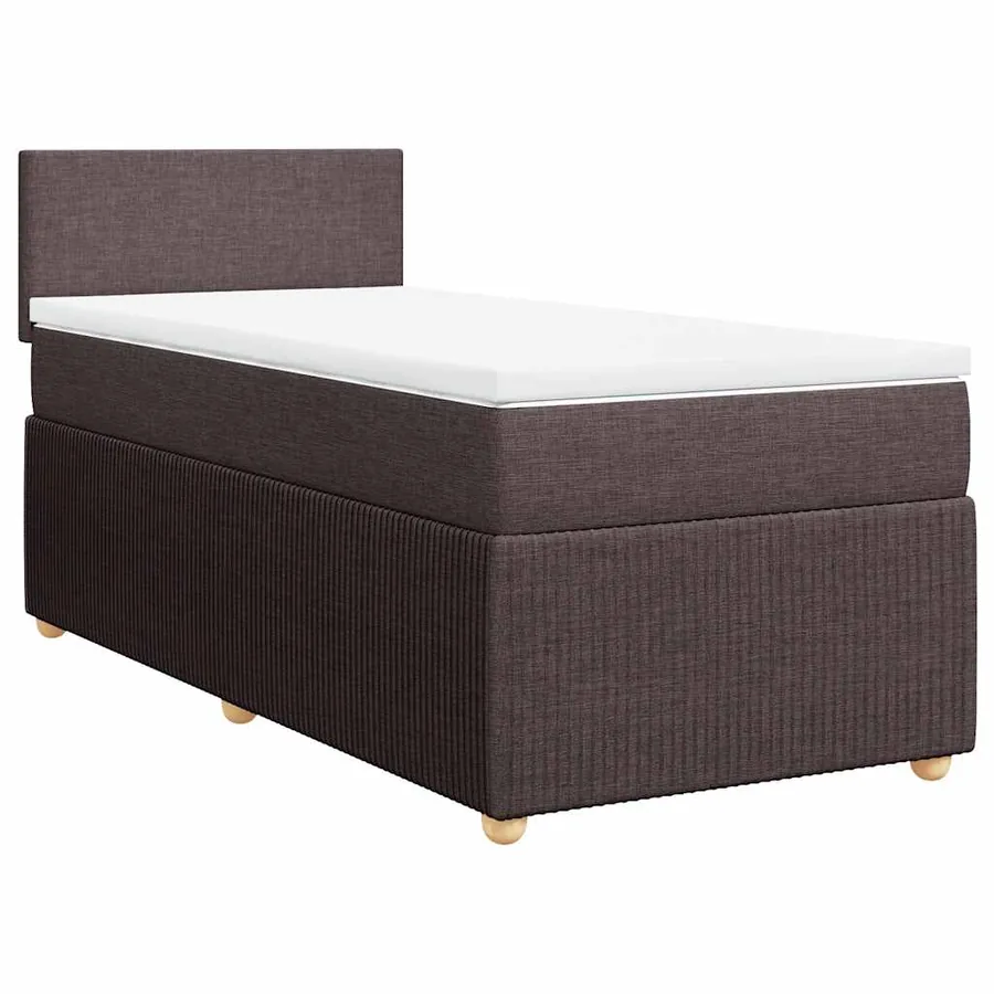 Sommier à lattes de lit avec matelas Marron foncé 90x190 cm - 3