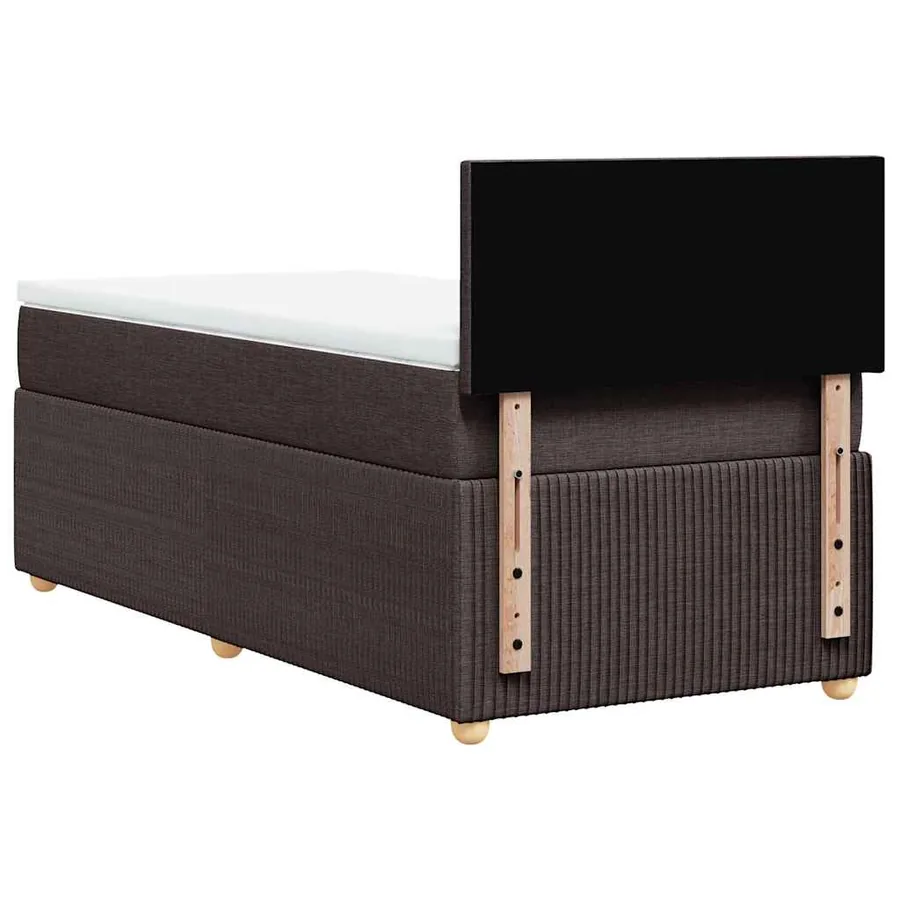 Sommier à lattes de lit avec matelas Marron foncé 90x190 cm - 6
