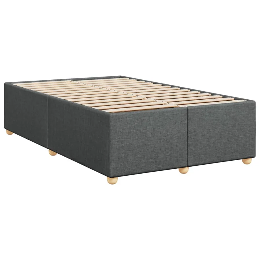 Sommier à lattes de lit avec matelas gris foncé 120x190cm tissu - 10