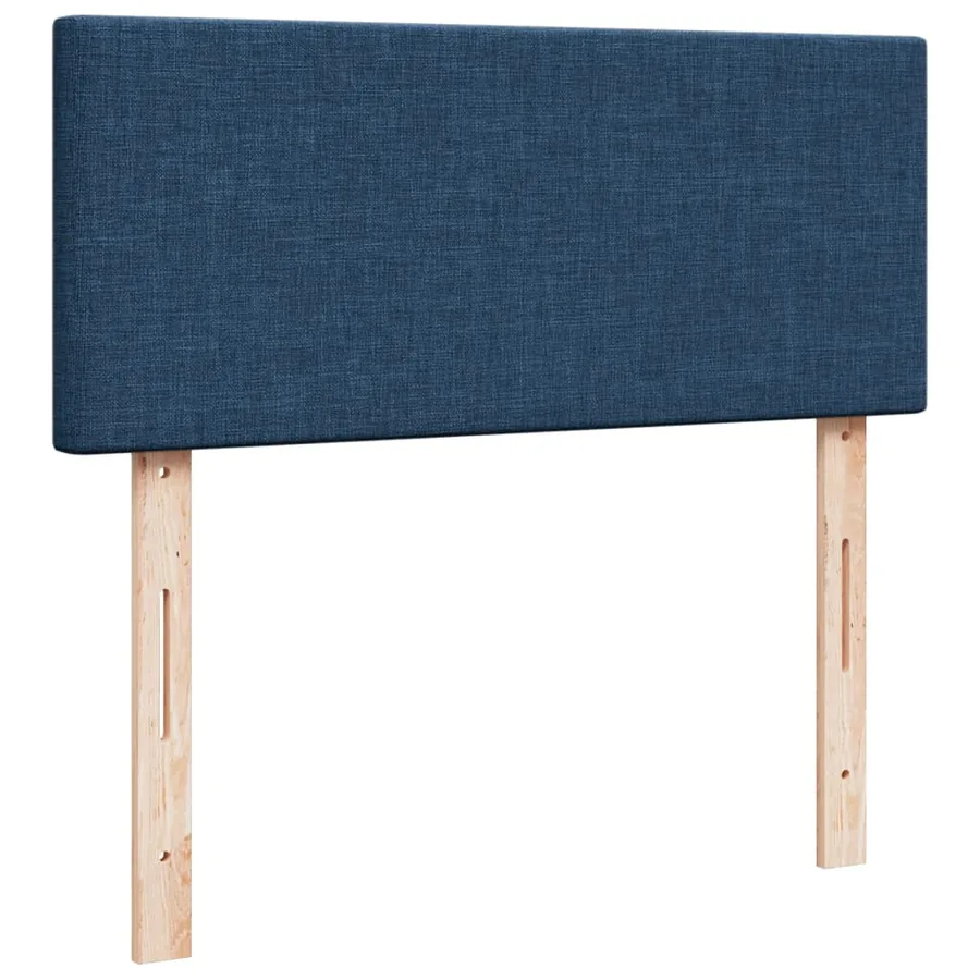 Sommier à lattes de lit avec matelas bleu 120x190 cm tissu - 12