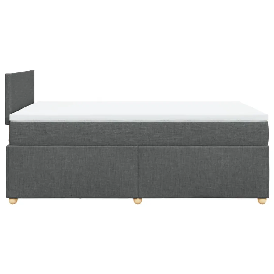 Sommier à lattes de lit avec matelas gris foncé 120x190cm tissu - 7