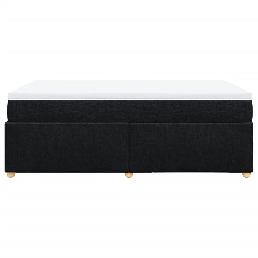 Sommier à lattes de lit avec matelas noir 120x190 cm tissu - 8