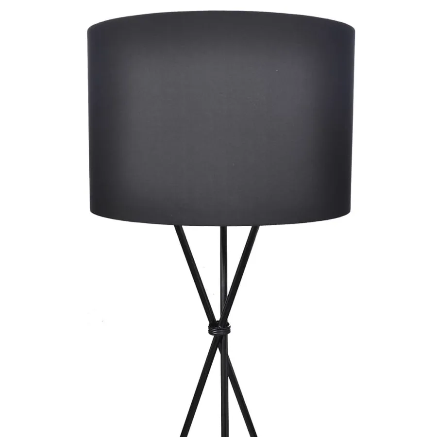 Lampadaire avec support haut Noir - 2