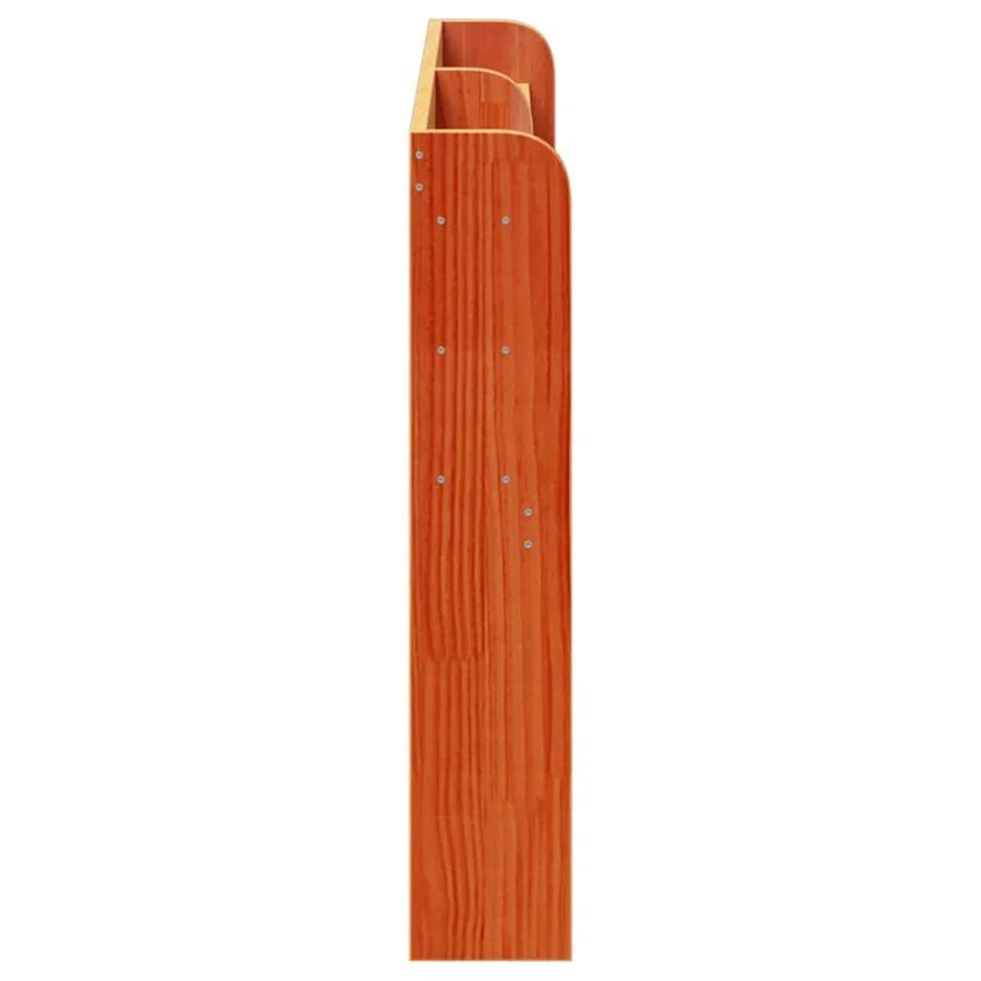 Tête de lit avec étagères marron cire 160 cm bois massif de pin - 4