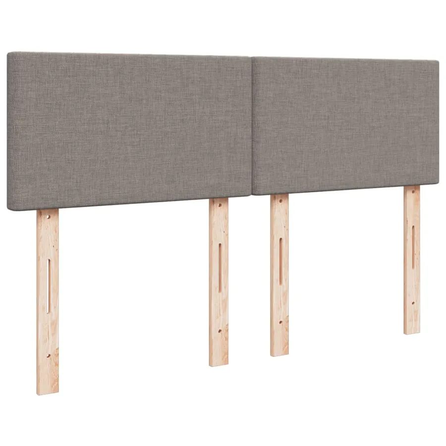Sommier à lattes de lit avec matelas Taupe 140x200 cm Tissu - 7