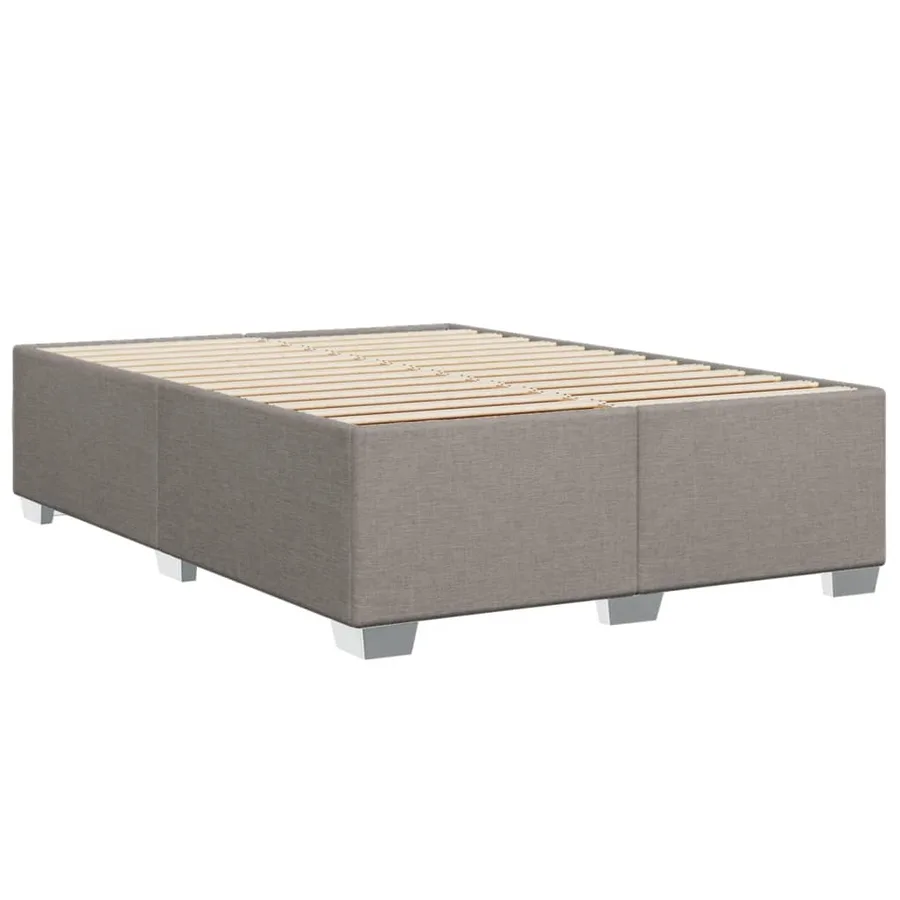 Sommier à lattes de lit avec matelas Taupe 140x200 cm Tissu - 8