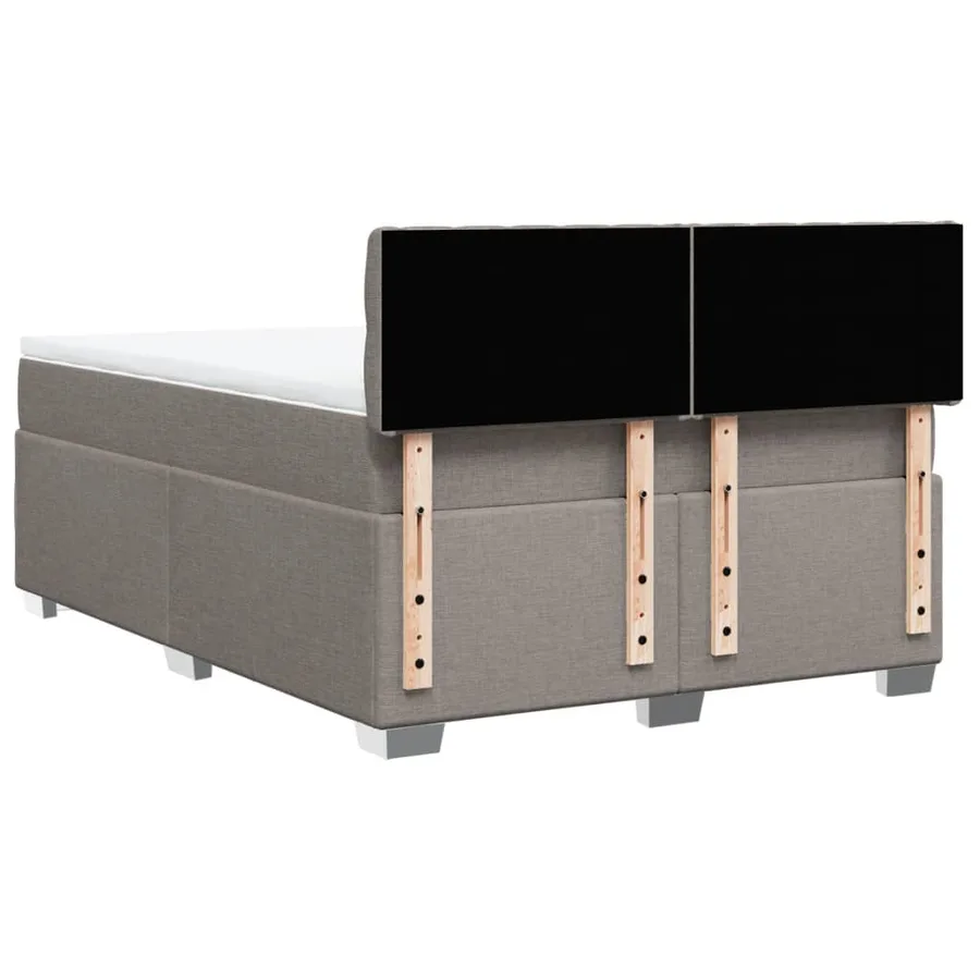 Sommier à lattes de lit avec matelas Taupe 140x200 cm Tissu - 12