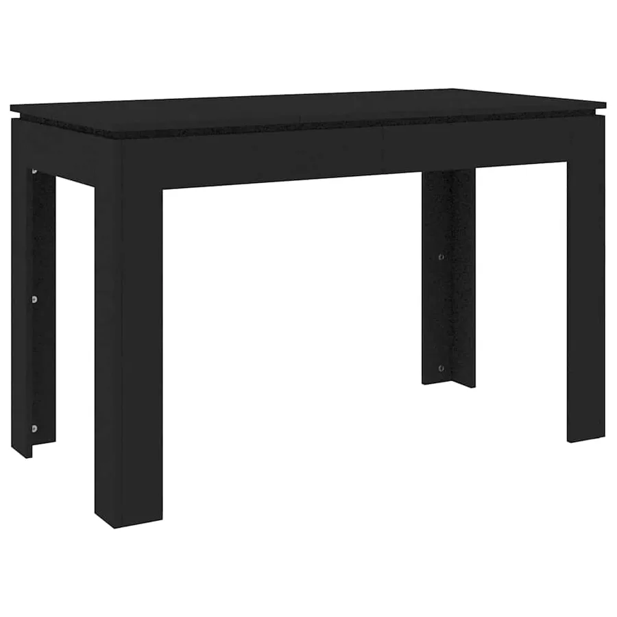 Table à manger Noir 120x60x76 cm Bois d'ingénierie - 2