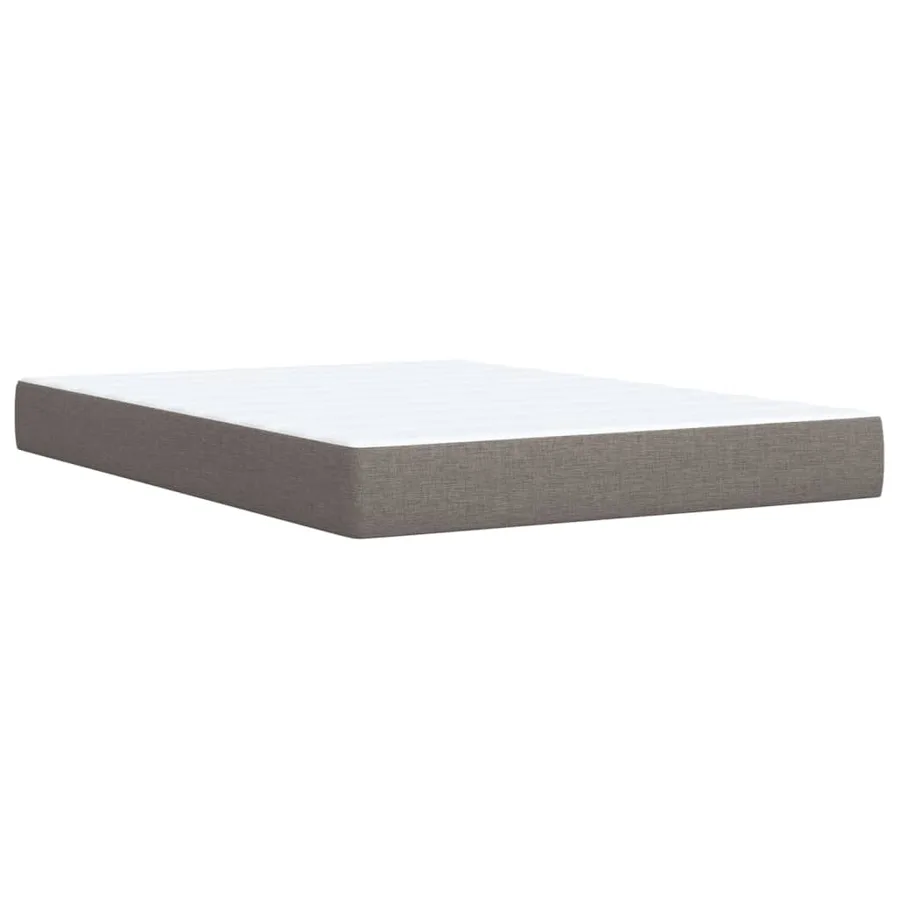 Sommier à lattes de lit avec matelas Taupe 140x200 cm Tissu - 10