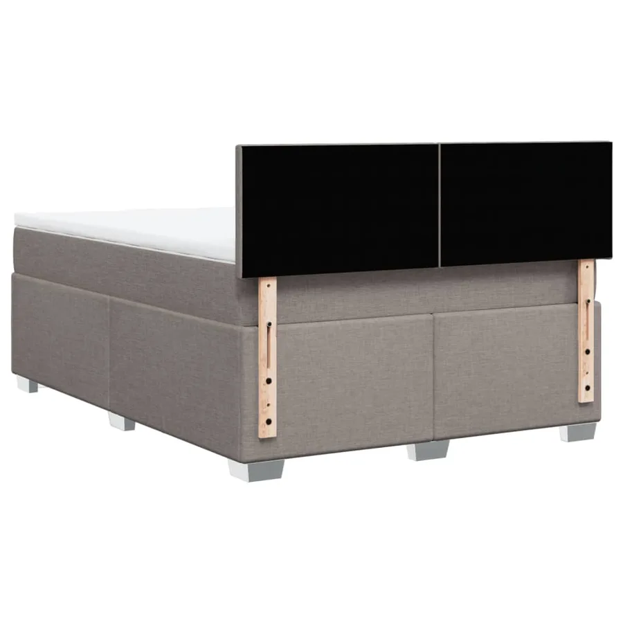 Sommier à lattes de lit avec matelas Taupe 140x200 cm Tissu - 6