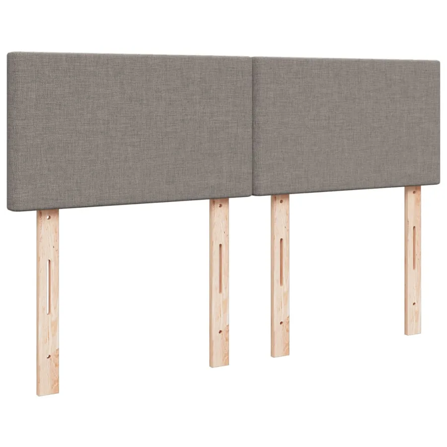 Sommier à lattes de lit avec matelas Taupe 140x200 cm Tissu - 7