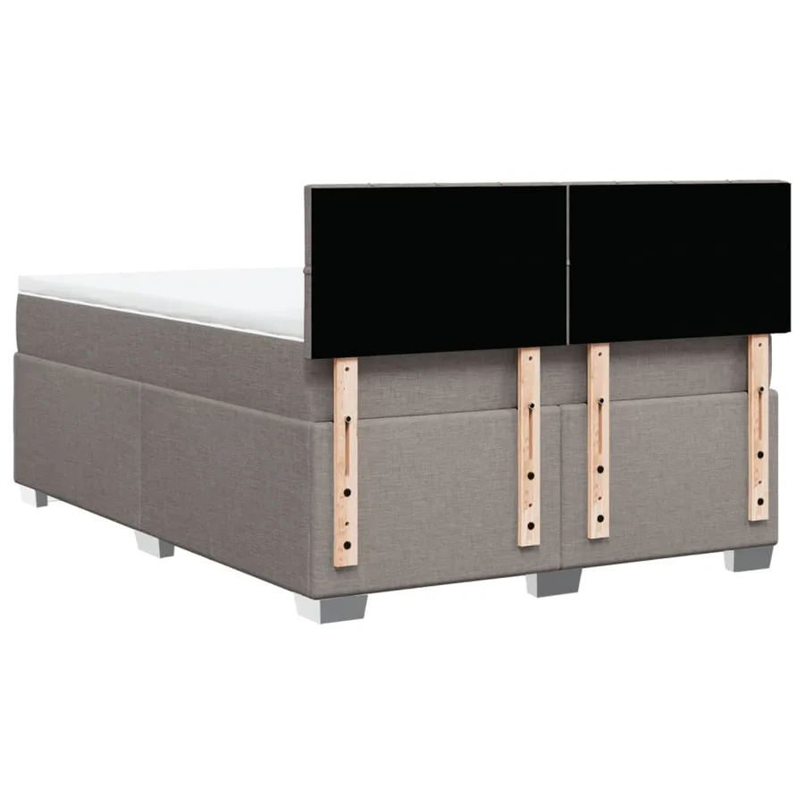 Sommier à lattes de lit avec matelas Taupe 140x200 cm Tissu - 10