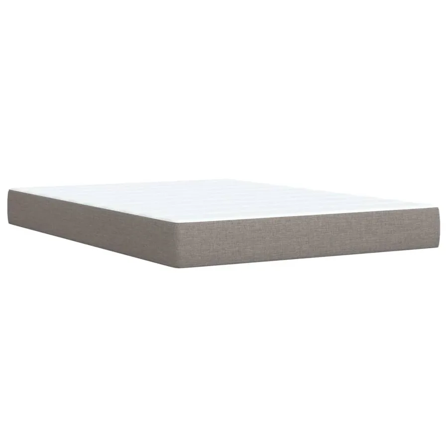Sommier à lattes de lit avec matelas Taupe 140x200 cm Tissu - 6