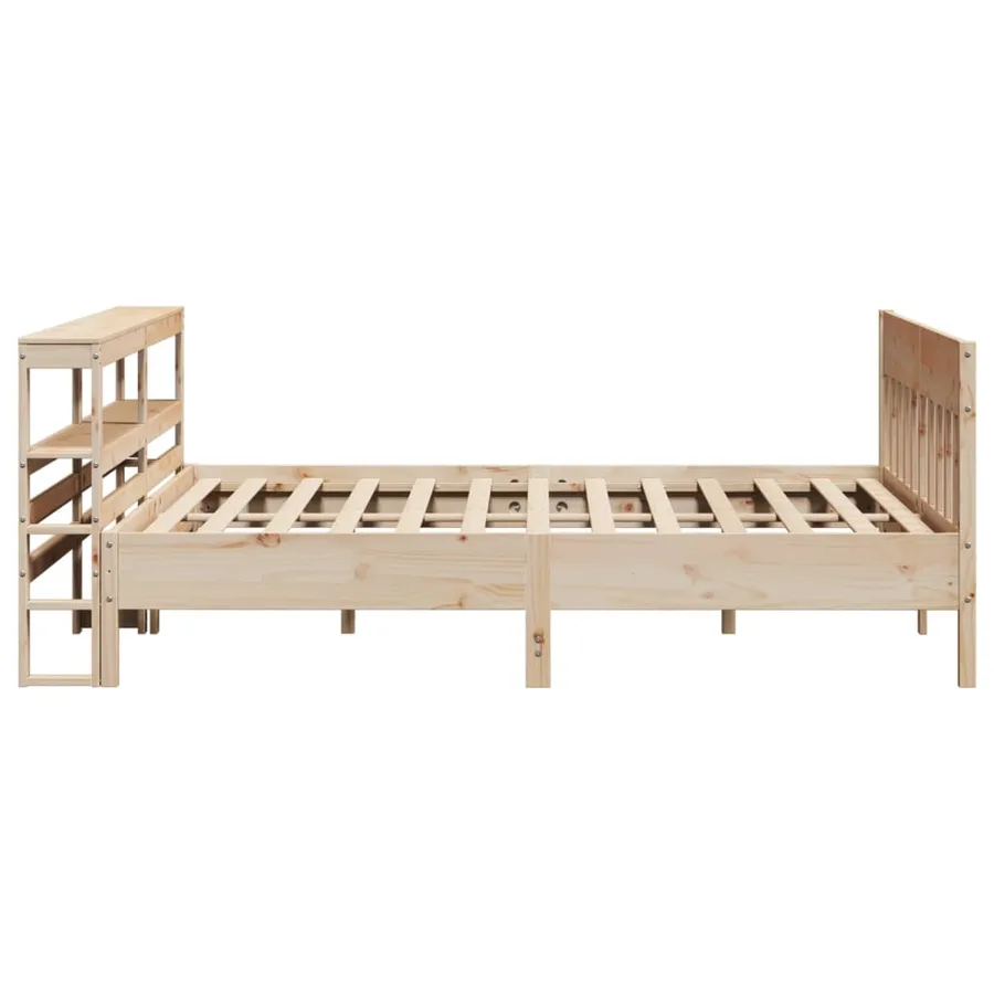 Cadre de lit sans matelas 200x200 cm bois massif de pin - 5