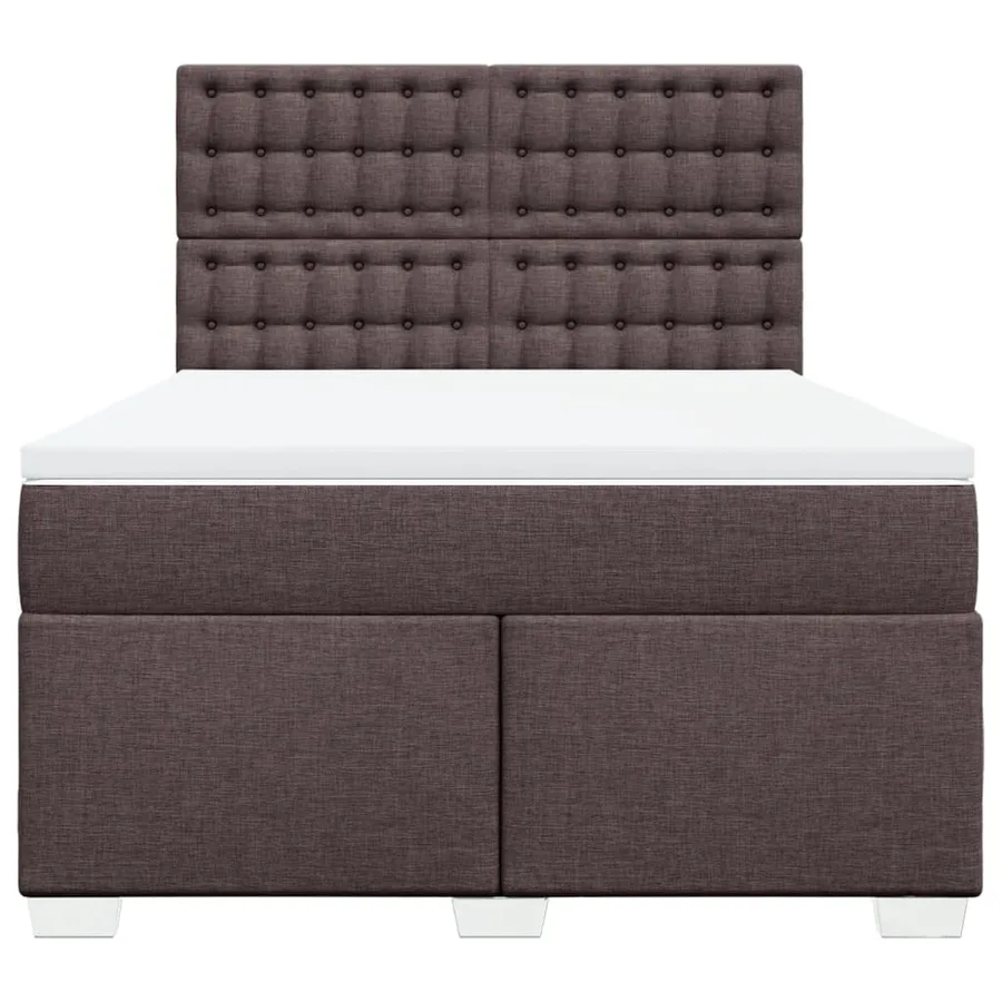 Sommier à lattes de lit avec matelas Marron foncé 140x200 cm - 4
