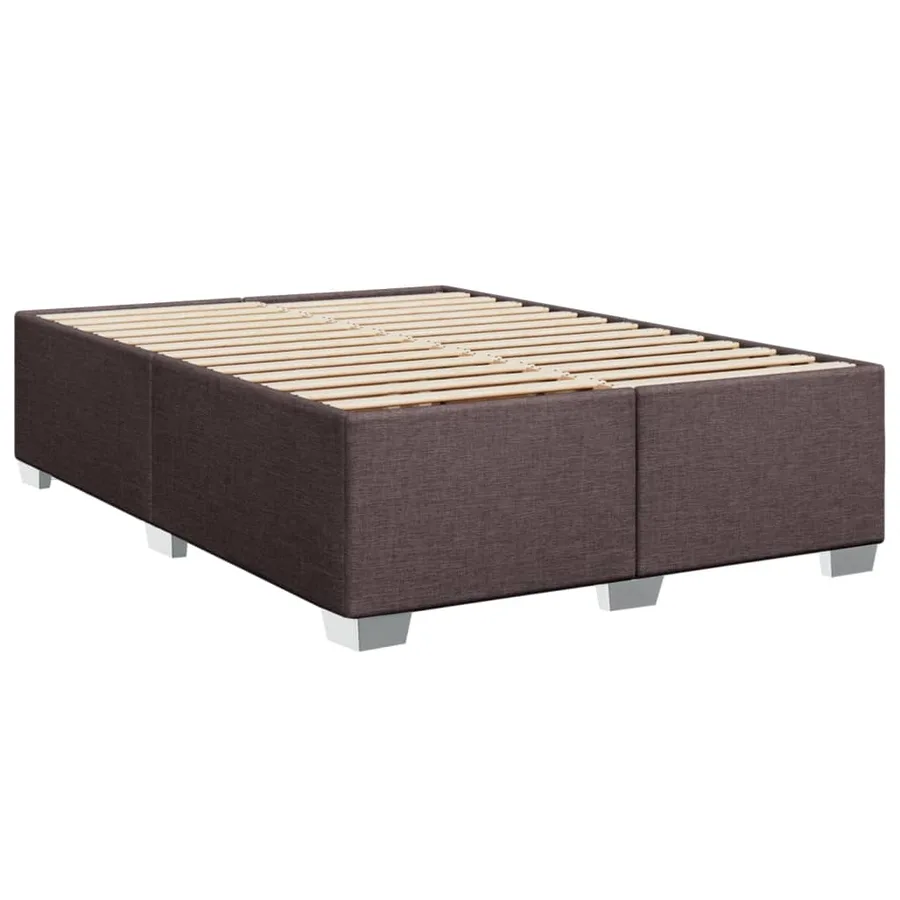 Sommier à lattes de lit avec matelas Marron foncé 140x200 cm - 8