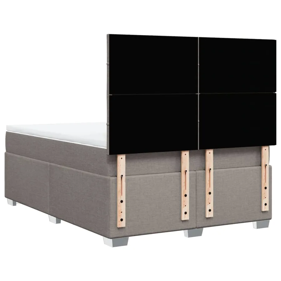 Sommier à lattes de lit avec matelas Taupe 140x190 cm Tissu - 10