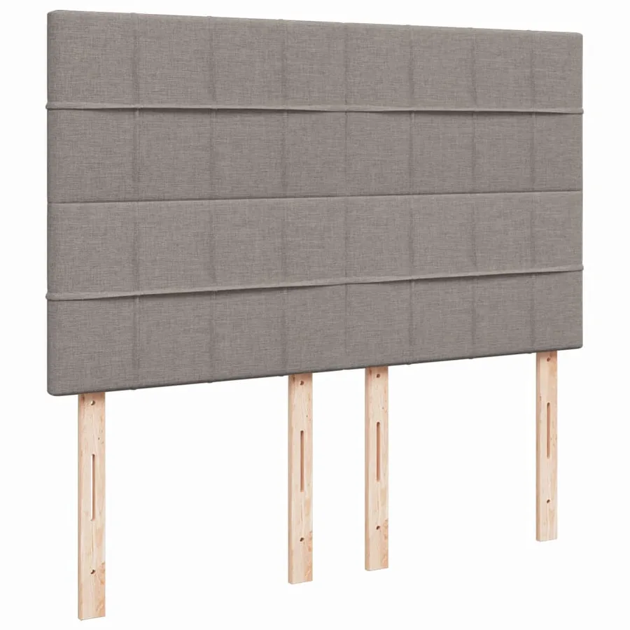 Sommier à lattes de lit avec matelas Taupe 140x190 cm Tissu - 8