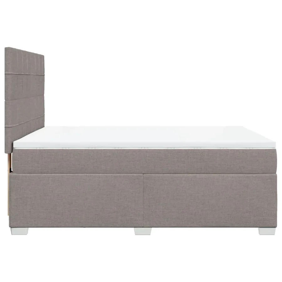 Sommier à lattes de lit avec matelas Taupe 140x190 cm Tissu - 9