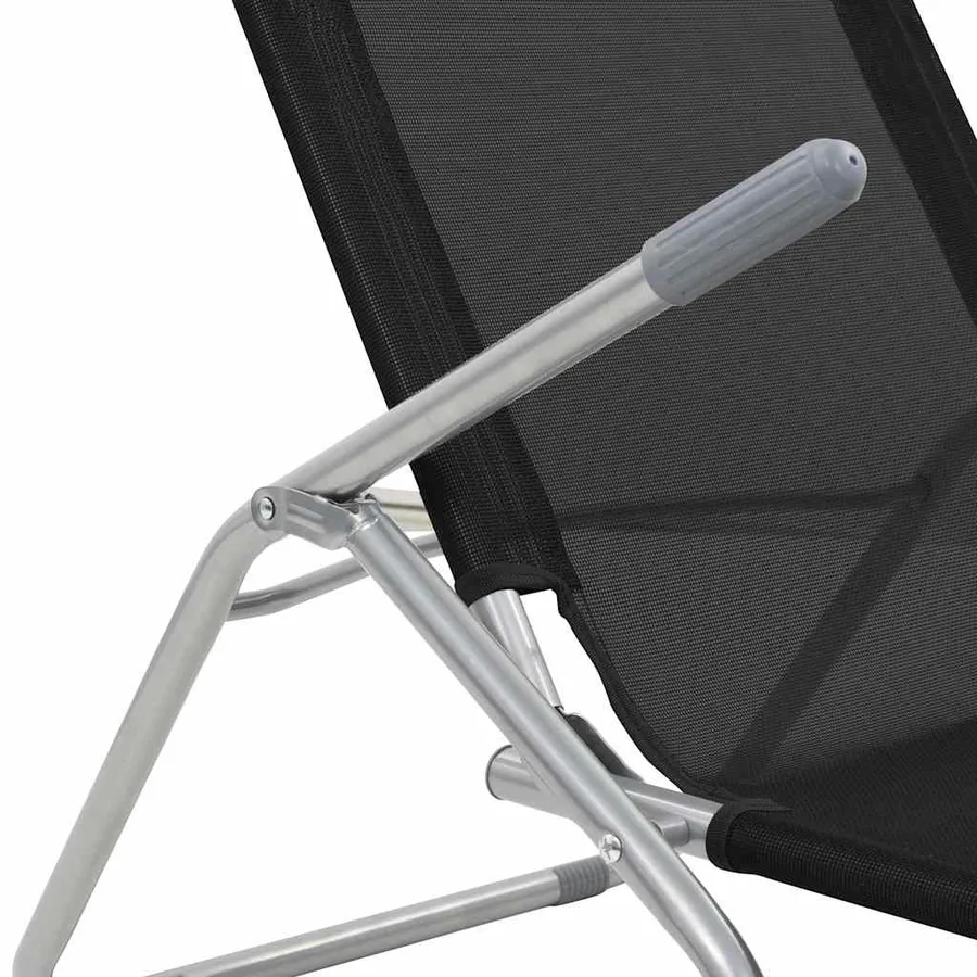 Chaises longues pliables lot de 2 Textilène Rouge - 16