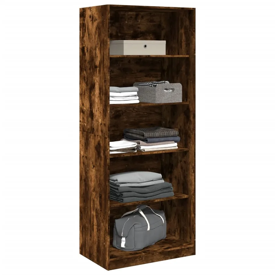 Garde-robe chêne fumé 80x50x200 cm bois d'ingénierie - 3