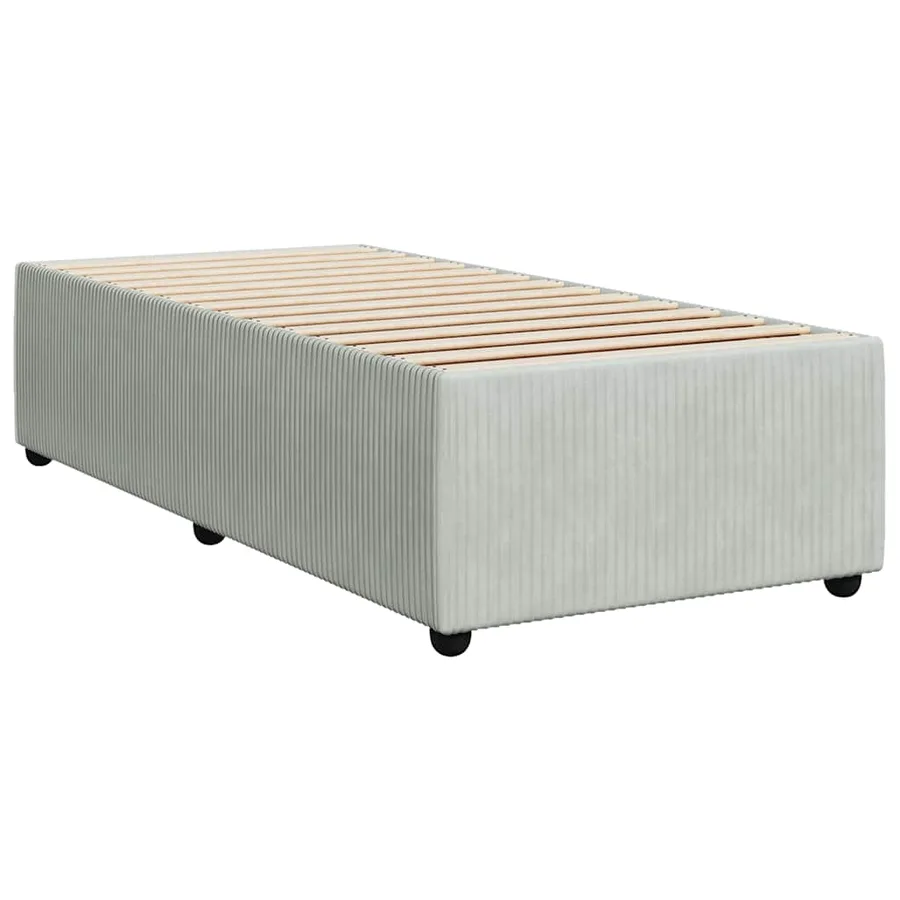 Sommier à lattes de lit et matelas Gris clair 90x190 cm Velours - 8