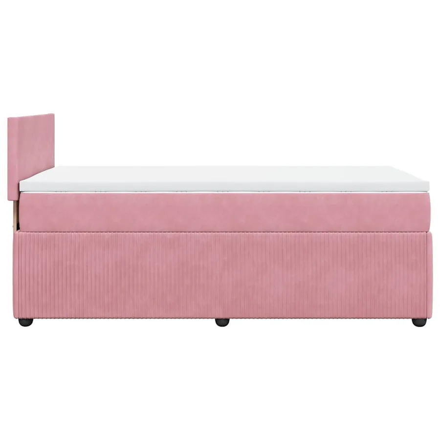 Sommier à lattes de lit avec matelas Rose 100x200 cm Velours - 9