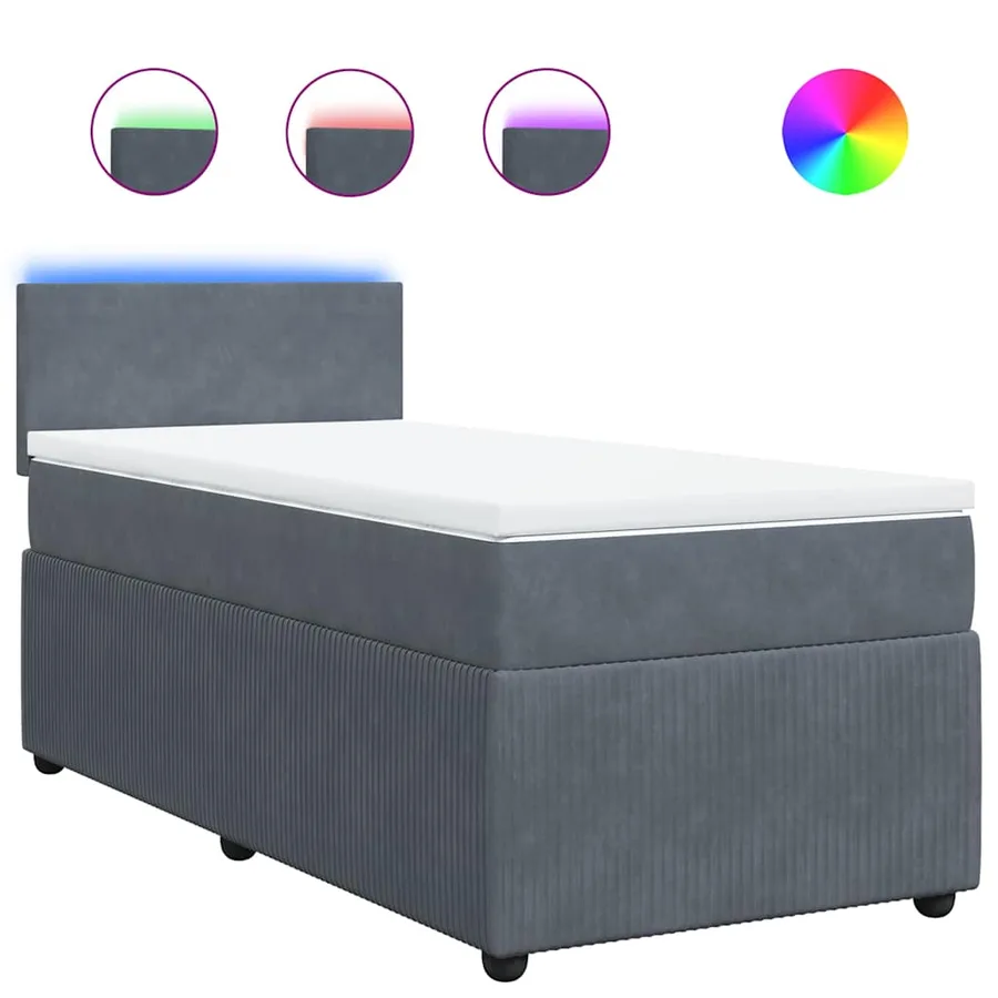Sommier à lattes de lit avec matelas Gris foncé 100x200 cm - 2
